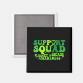 Aimant Équipe de soutien Ruban vert PKD Maladie rénale (Recto/Verso)
