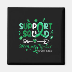 Aimant Équipe de soutien super Green Ribbon Liver Cancer