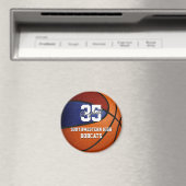 Aimant équipe de sports bleu marron couleurs cadeaux bask (In Situ (Lave-vaisselle))