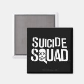 Aimant Équipe de suicide | Logo blanc (Recto/Verso)