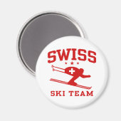 Aimant Équipe de Suisse de ski (Recto/Verso)