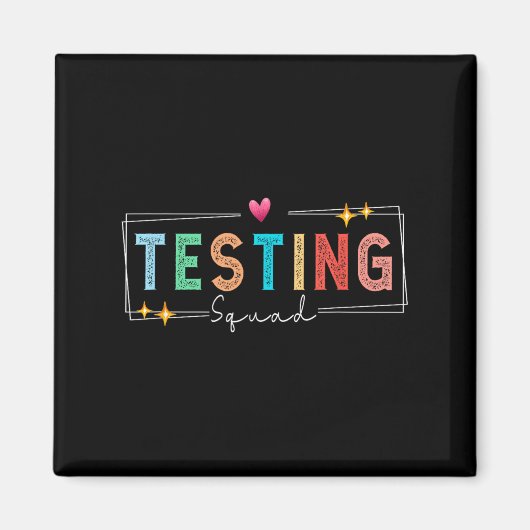 Aimant Équipe de test - Jour de test 2024 Motivation pour (Devant)