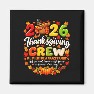 Aimant équipe de thanksgiving à correspondance familiale