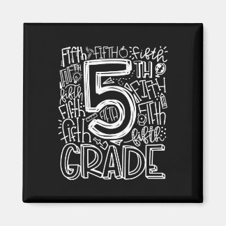 Aimant Équipe de typographie de 5e année Enseignant de ci