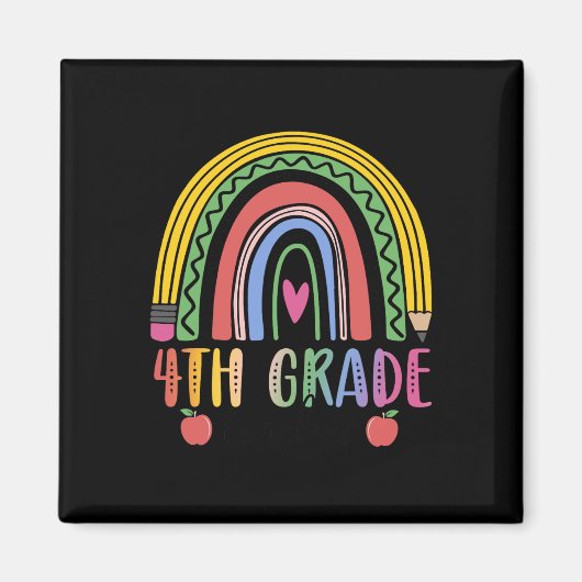Aimant Équipe d'enseignants de 4e année de l'arc-en-ciel (Devant)