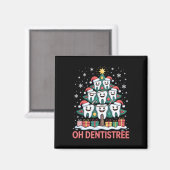 Aimant Équipe dentaire de Noël Oh Dentistree (Recto/Verso)
