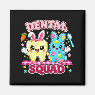 Aimant Équipe dentaire mignonne de Pâques Équipe de denti