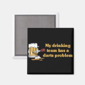 Aimant Équipe des fléchettes (Recto/Verso)