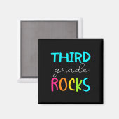 Aimant Équipe des Rocks de 3e année Enseignant (Recto/Verso)
