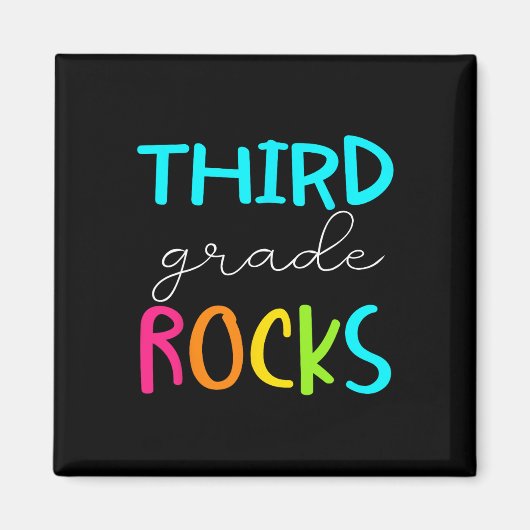 Aimant Équipe des Rocks de 3e année Enseignant (Devant)