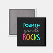 Aimant Équipe des Rocks de 4e année Enseignant de 4e anné (Recto/Verso)