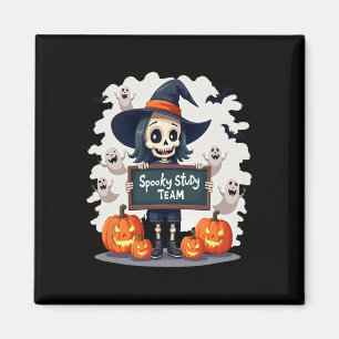 Aimant Équipe d'étude éffrayante - Jolie Halloween Squele