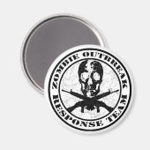 Aimant Équipe d'intervention en cas d'éclosion de zombie (Recto/Verso)