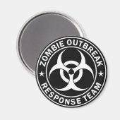 Aimant Équipe d'intervention en cas d'épidémie de zombie (Recto/Verso)