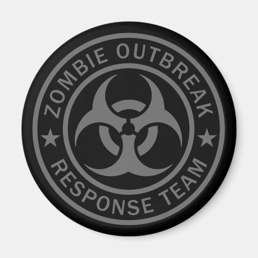 Aimant Équipe d'intervention en cas d'épidémie de zombie (Devant)
