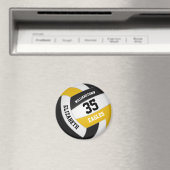 Aimant équipe d'or noir couleurs garçons filles volley-ba (In Situ (Lave-vaisselle))