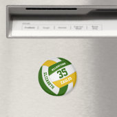 Aimant équipe d'or vert couleurs sports cadeaux volley (In Situ (Lave-vaisselle))