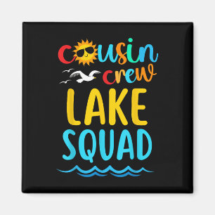 Aimant Équipe du lac Cousin 2024 Famille de vacances d'ét
