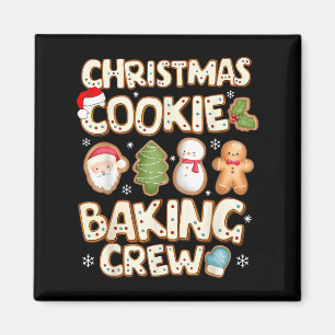 Aimant Équipe du Père Noël Bonhomme de Neige Biscuit de N