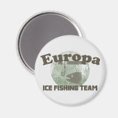 Aimant Équipe Europe de pêche sur glace (Recto/Verso)