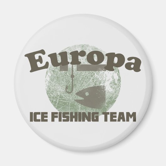 Aimant Équipe Europe de pêche sur glace (Devant)