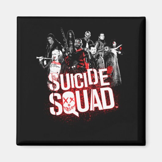 Aimant Équipe Hommes Squad Splatter Noir Performance (Devant)