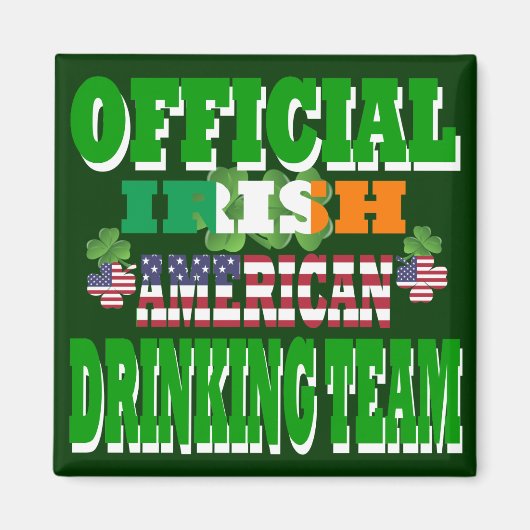 Aimant Équipe irlandaise officielle de boisson (Devant)