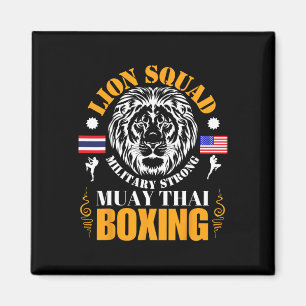 Aimant Équipe Lion Thaïlande Kickboxing Muay Thai Mma Ent