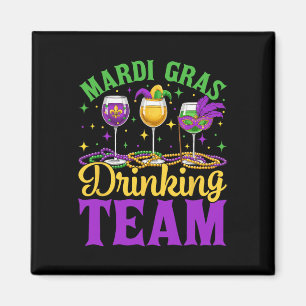 Aimant Équipe Mardi Gras Party Client Boire de la bière B