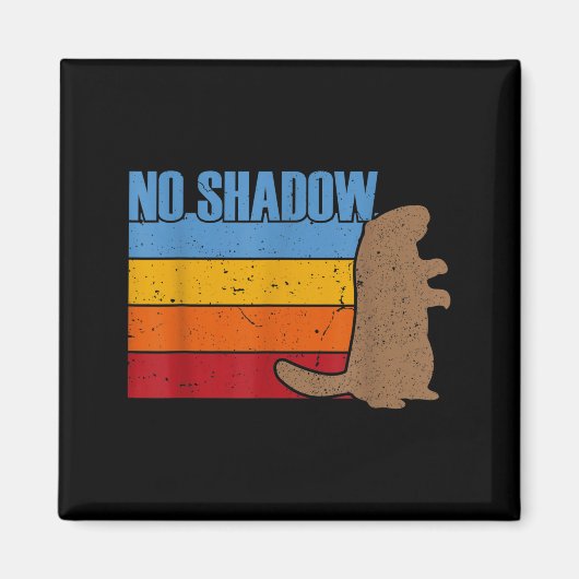 Aimant Équipe No Shadow Groundhog - Groundhog Rétro Vinta (Devant)