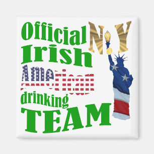 Aimant Équipe officielle de boisson irlandaise américaine