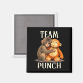 Aimant Équipe punch singe mignon et conception d'ours Équ (Recto/Verso)