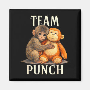 Aimant Équipe punch singe mignon et conception d'ours Équ