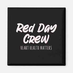 Aimant Équipe Red Day Santé Cardiaque Sensibilisation aux