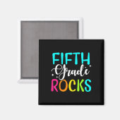 Aimant Équipe Rocks de 5e année Enseignant de 5e année (Recto/Verso)