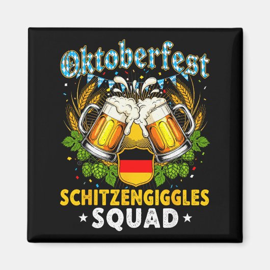 Aimant Équipe Schitzengiggles Bière de Munich Bavaroise (Devant)