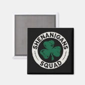 Aimant Équipe Shenanigans Shamrock de la Saint-Patrick (Recto/Verso)