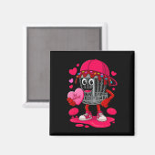 Aimant Équipement de disc golf Playera Saint-Valentin Cœu (Recto/Verso)