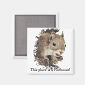 Aimant Equipes Cet endroit est un Nuthouse ! Humour (Recto/Verso)