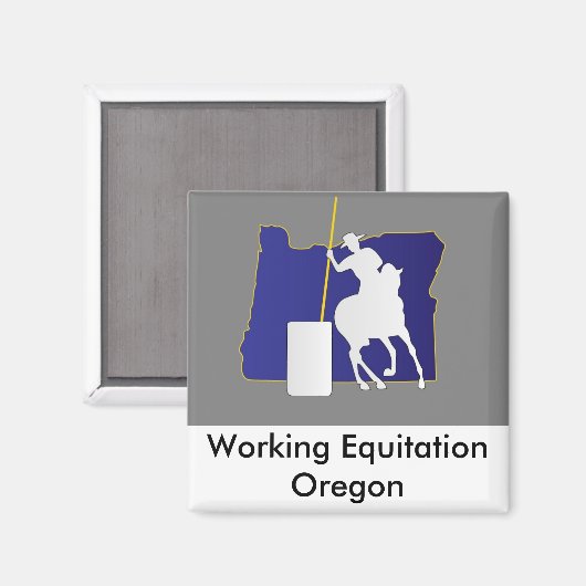 Aimant : Equitation de travail Oregon (Recto/Verso)
