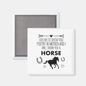 Aimant équitation Demandez-Moi De Vous Montrer Cheval Equ (Recto/Verso)