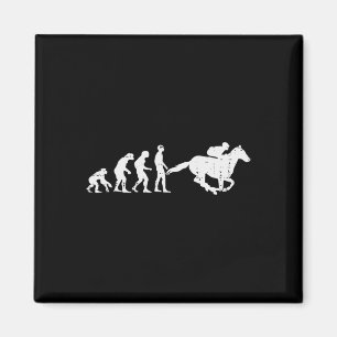 Aimant Équitation Évolution Drôle Équitation Course Eque