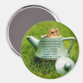 Aimant Équivalents de mesure de chipmunk de théière Aiman (Recto/Verso)