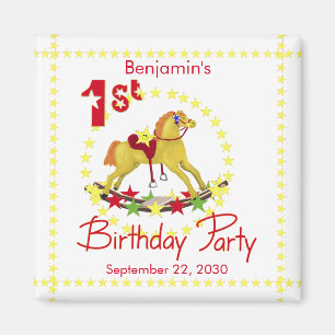 Aimant ęr Cheval de basculage de fête d'anniversaire