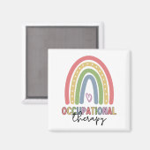 Aimant ergothérapie OT Thérapiste Arc-en-ciel (Recto/Verso)