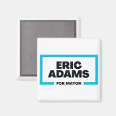 Aimant Eric Adams Pour Le Maire De New York (Recto/Verso)
