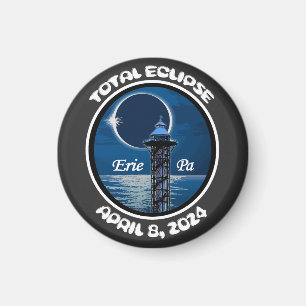 Aimant Erie Pennsylvanie Total Solaire Eclipse Avril 2024