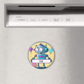 Aimant Erik the Brainy Bot with Custom Nametag (In Situ (Lave-vaisselle))