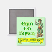 Aimant Erin Go Braugh Joyeux Saint Patrick Day dit : (Recto/Verso)