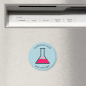 Aimant Erlenmeyer Flask Science Texte personnalisé (In Situ (Lave-vaisselle))